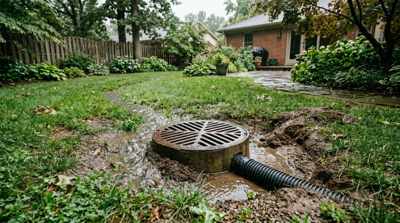 Stone Channel Beside the House